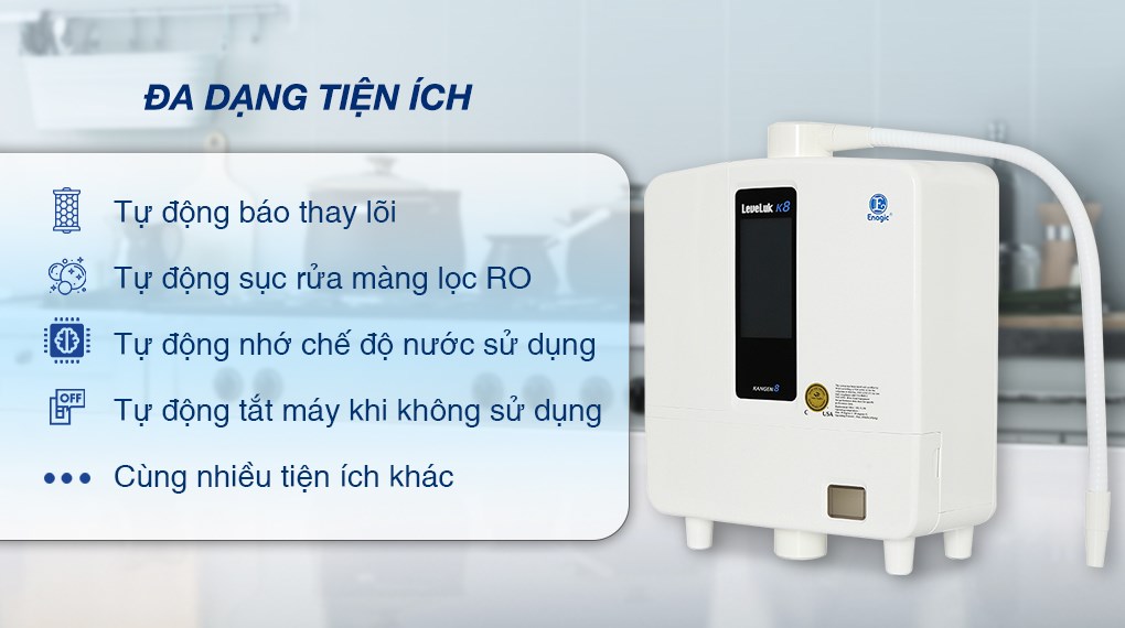 MÁY ION KIỀM KANGEN LEVELUK K8 – 8 TẤM ĐIỆN CỰC &#8211; 10 NGÔN NGỮ