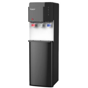 Máy làm nóng lạnh nước uống Kangaroo KG699A3 với điểm nhấn là mặt hiển thị sang trọng, thiết kế hút bình (lắp âm) hiện đại phù hợp mọi không gian. 3 chế độ nóng – lạnh – thường và công nghệ Block làm nóng nhanh lạnh sâu sẽ phục vụ mọi nhu cầu giải khát và chế biến. Máy làm nóng lạnh nước uống Kangaroo KG699A3 Thiết kế hút bình (lắp âm) tiện lợi, thanh lịch và nhỏ gọn Cây nước nóng lạnh Kangaroo KG699A3 sử dụng công nghệ hút bình. Bình nước được đặt phía dưới giấu trong thân máy không tốn diện tích và rất tiện lợi, giúp dễ dàng thay thế bình nước mới mà không mất sức. Dòng hút bình được ưa chuộng nhờ thiết kế gọn gàng và dễ lau chùi. Máy làm nóng lạnh nước uống Kangaroo KG699A3 Mặt hiển thị sang trọng Mặt hiển thị sang trọng cùng màu đen độc đáo của Cây nước nóng lạnh KG699A3 xứng đáng là điểm nhấn thiết kế đỉnh cao, mãn nhãn trải nghiệm. Thiết kế âm bình gọn gàng cùng đường nét mượt mà giúp tô điểm cho mọi không gian. 3 vòi riêng biệt – 3 chế độ nước 3 vòi lấy nước độc lập cung cấp 3 chế độ nước nóng – lạnh – thường liên tục, cây nước Kangaroo KG699A3 có nhiệt độ nước nóng ≥90ºC – nước lạnh ≤10ºC. Bên cạnh đó, thiết bị tích hợp 2 công tắc nguồn riêng biệt, có thể linh hoạt tắt/bật chế độ nóng lạnh tùy nhu cầu hoặc sử dụng theo mùa trong năm. Máy làm nóng lạnh nước uống Kangaroo KG699A3 Công nghệ Block – Nóng nhanh, lạnh sâu Cây nước nóng lạnh KG699A3 của Kangaroo sử dụng công nghệ làm lạnh Block hiện đại, bền bỉ, hoạt động mạnh mẽ giúp nước nóng nhanh, lạnh sâu. Công suất tổng 585 W, trong đó làm nóng 500W và làm lạnh 85W. Công suất tiêu thụ điện trong 1 giờ là 0.585 kWh. Máy làm nóng lạnh nước uống Kangaroo KG699A3 Vật liệu cao cấp Bầu đun được làm bằng Inox 304 cao cấp chống gỉ, chịu được nhiệt độ và độ bền cao, không có chất gây độc hại, an toàn với sức khỏe người sử dụng. Thiết kế tiện ích – an toàn Được trang bị khóa nước nóng giúp máy làm nóng lạnh nước uống Kangaroo KG699A3 an toàn với trẻ em, người già. KG699A3 sử dụng đèn báo sáng hiển thị tình trạng đun nước, dễ dàng quan sát trong quá trình lấy nước. Khay hứng nước thừa chống tràn tháo rời dễ vệ sinh. Máy làm nóng lạnh nước uống Kangaroo KG699A3